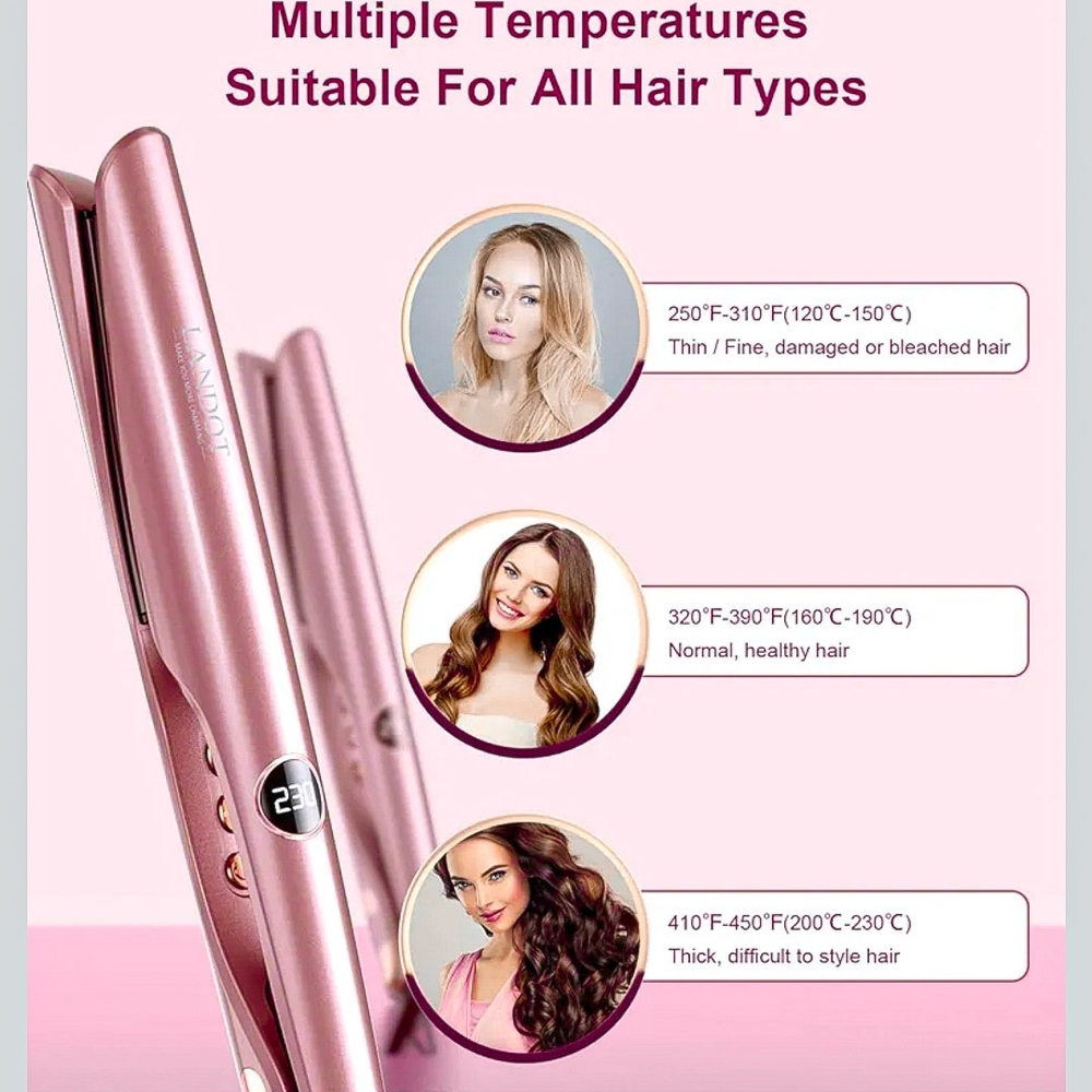 NIB Ion 2 in 1 Flatiron + Twist Curler 1" Professional Curling Iron Kit NWT - Picture 4 of 9